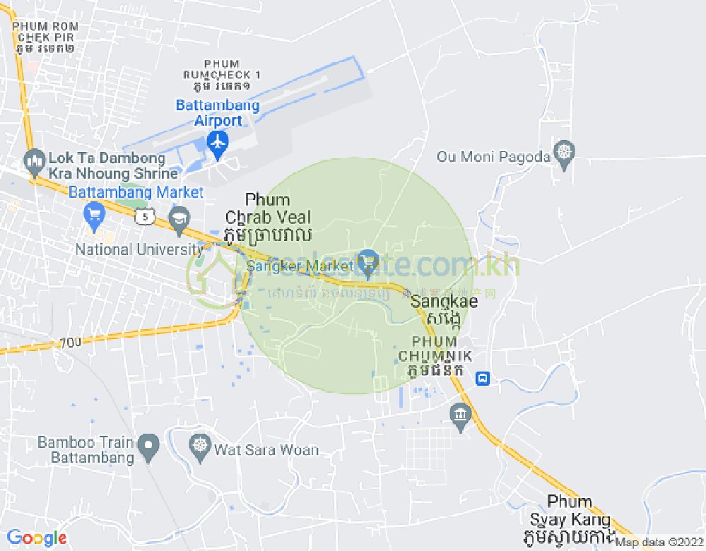 Carte de Anlong Vil, Sangkae, Battambang