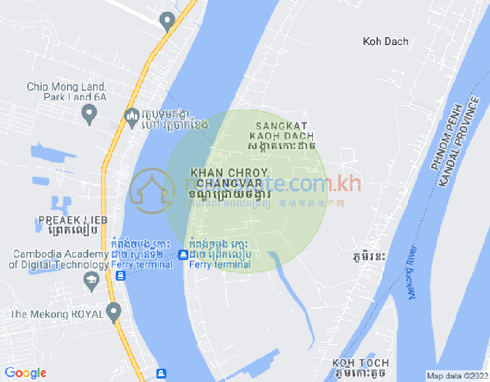 Mapa: Chroy Changvar, Phnom Penh