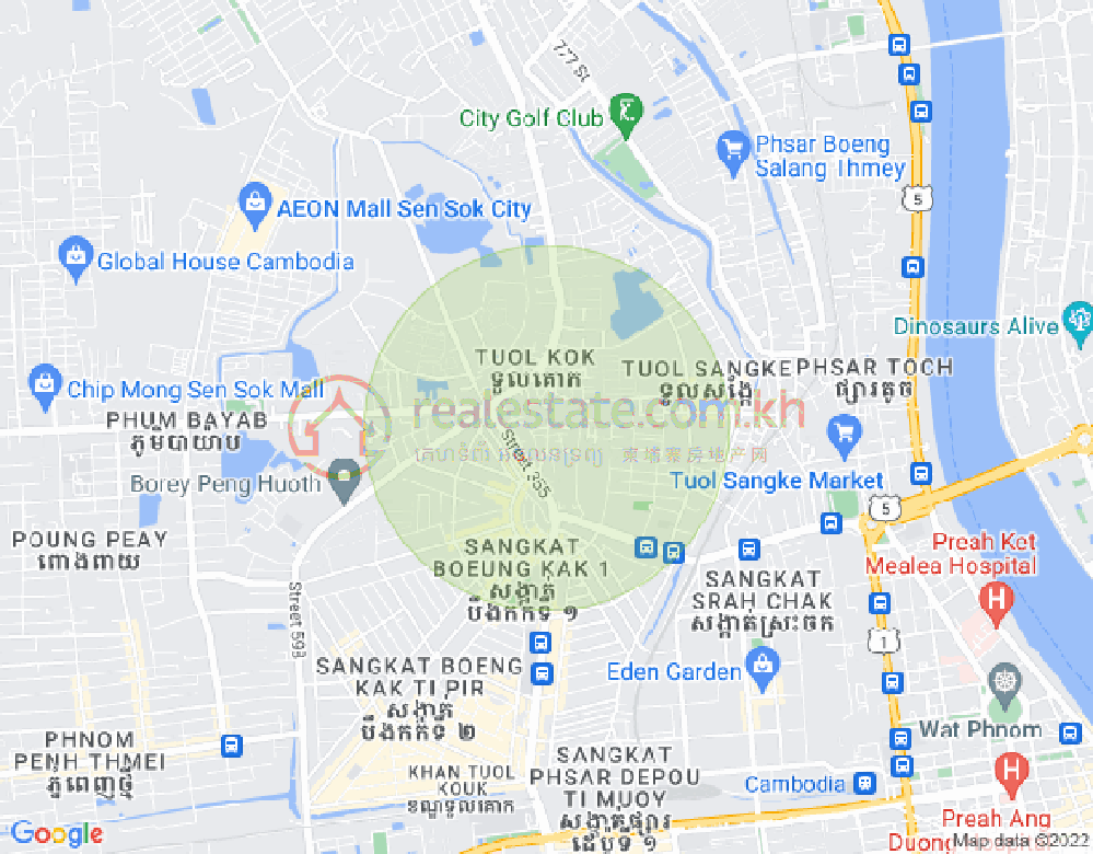 Mapa: Svay Pak, Russey Keo, Phnom Penh