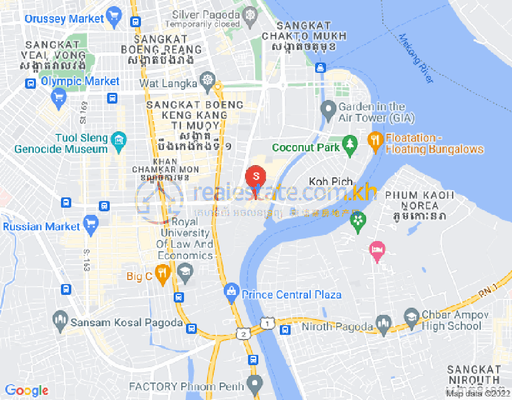 百色河分区, 占卡蒙, 金边地图