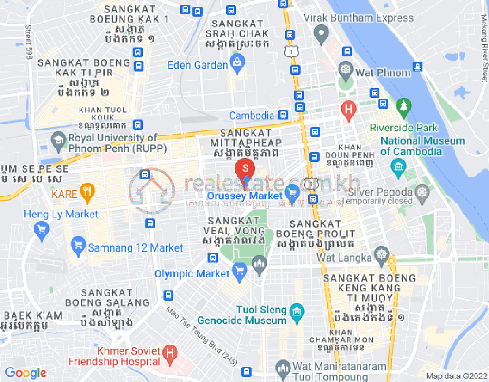 Mapa: Mittapheap, 7 Makara, Phnom Penh