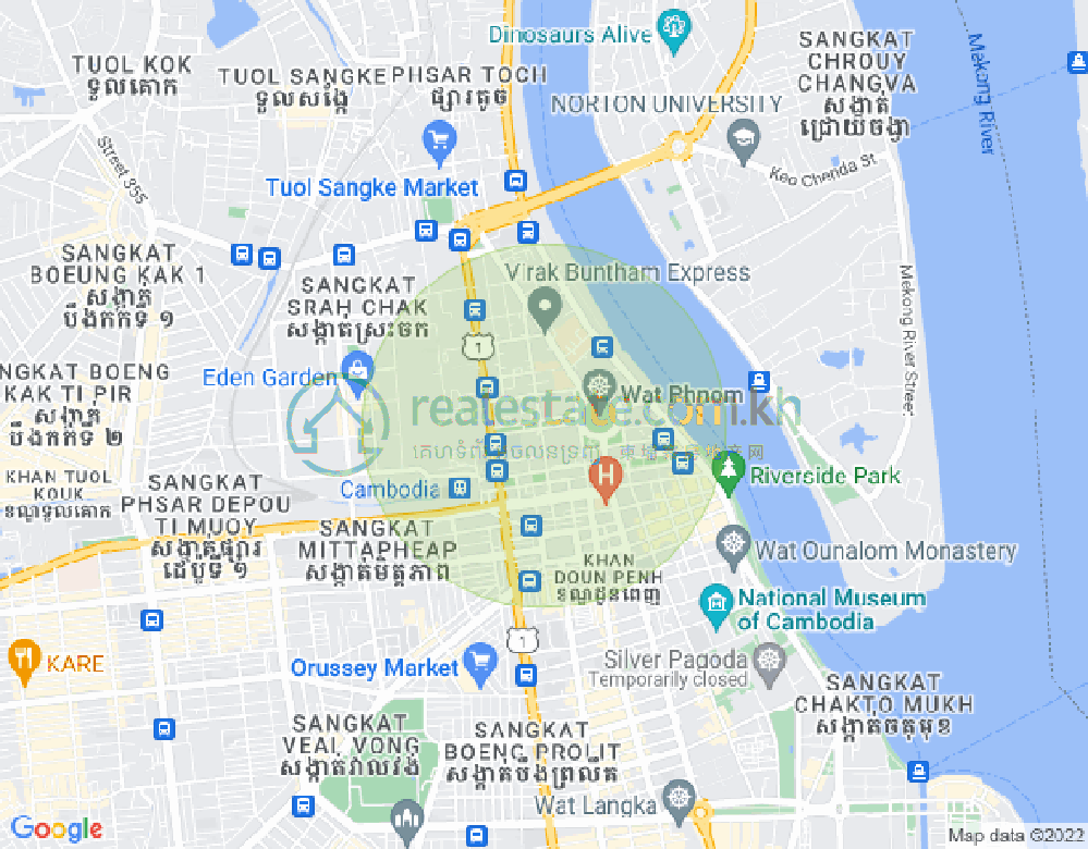 チェイチュムニア, ドーンペン, プノンペンの地図
