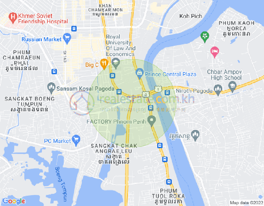 ផែនទី 60m, ចាក់អង្រែលើ, មានជ័យ, ភ្នំពេញ