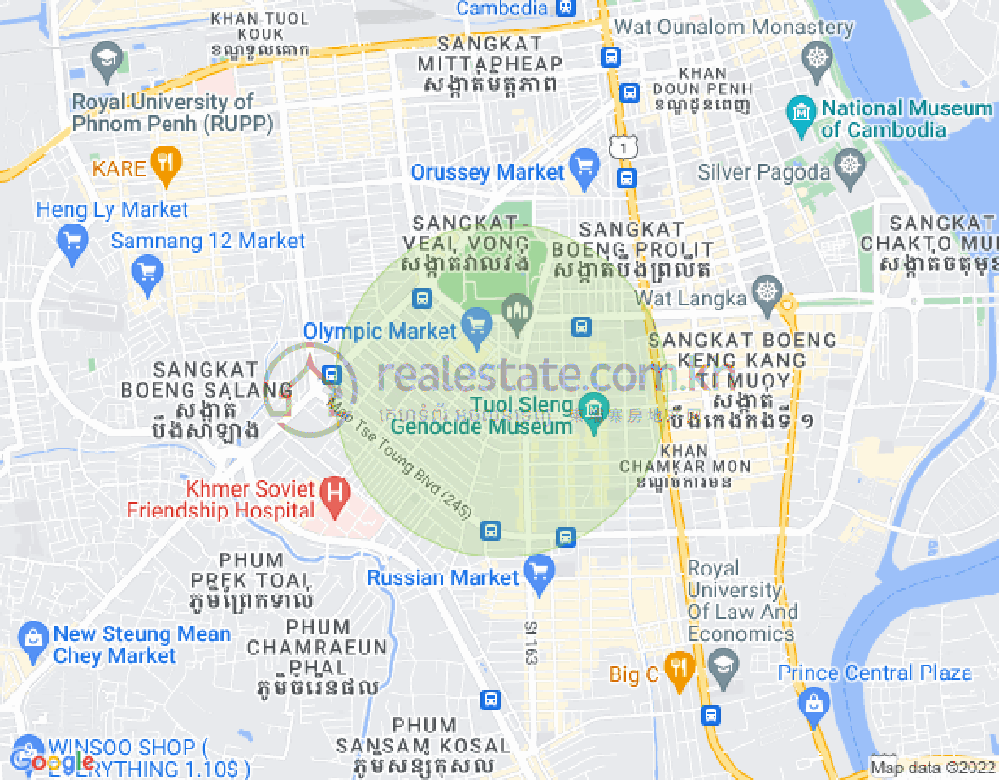 Mapa: Olympic, Boeng Keng Kang, Phnom Penh