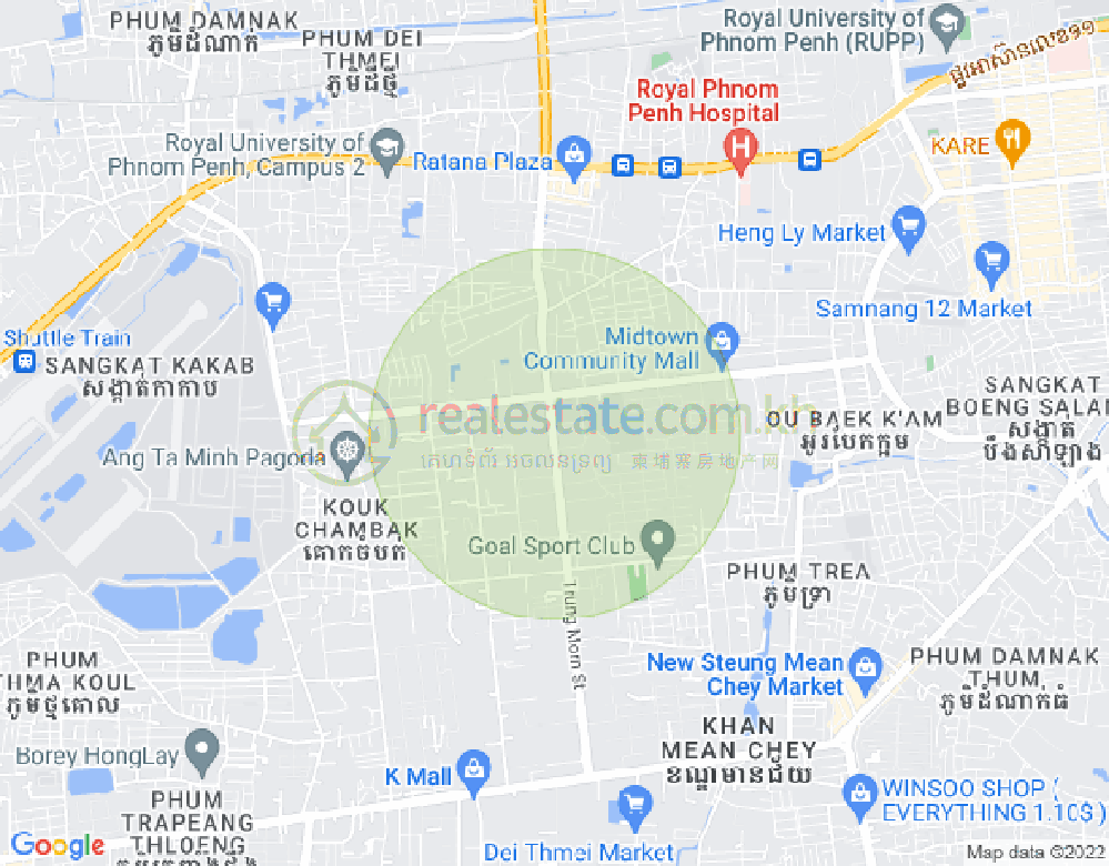 แผนที่ ตึกทลา, แซนสก, พนมเปญ