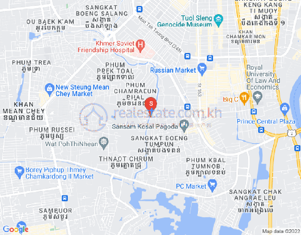 Boeung Tumpun分区, 棉芷区, 金边地图