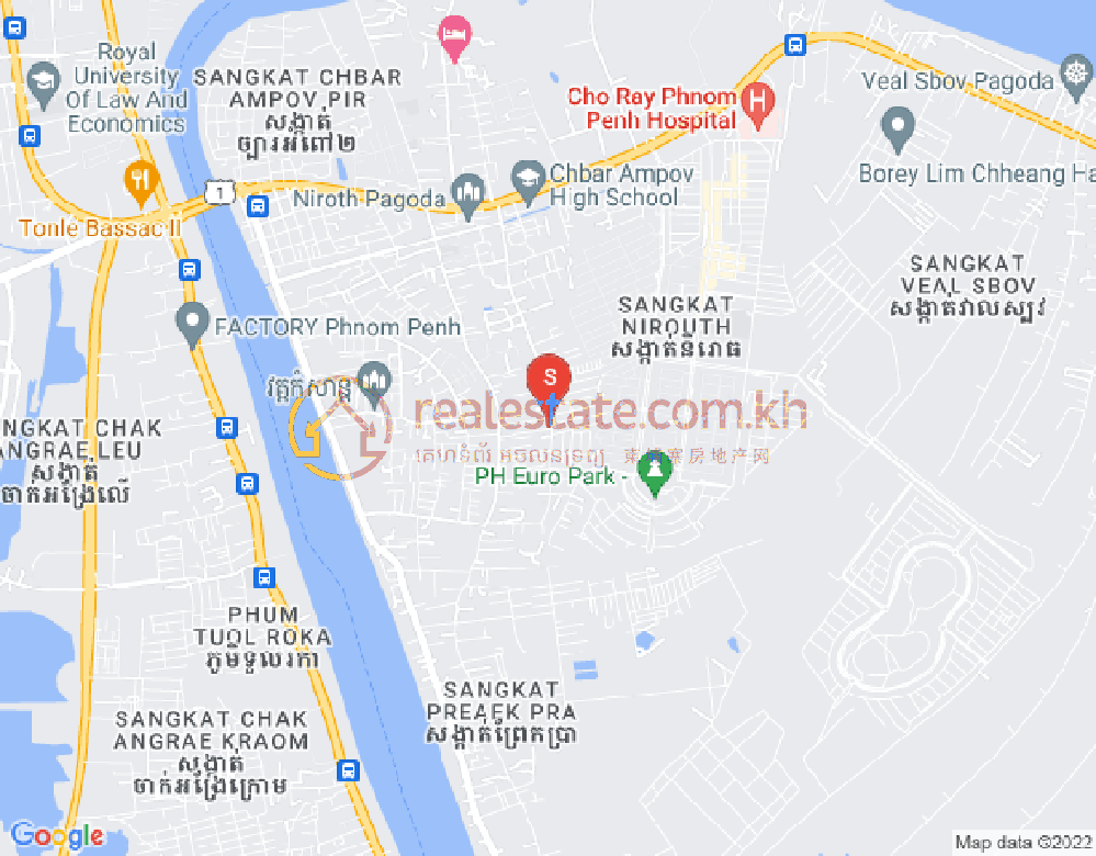Nirouth分区, 铁桥头区, 金边地图