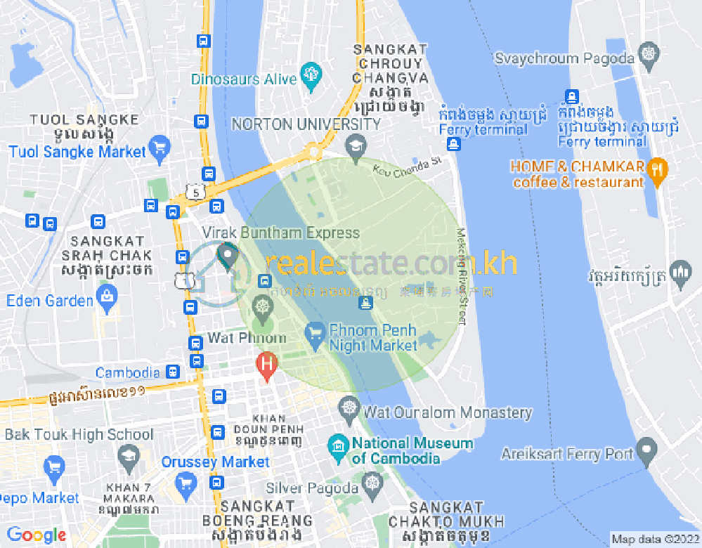 수정화구, 프놈펜 지도