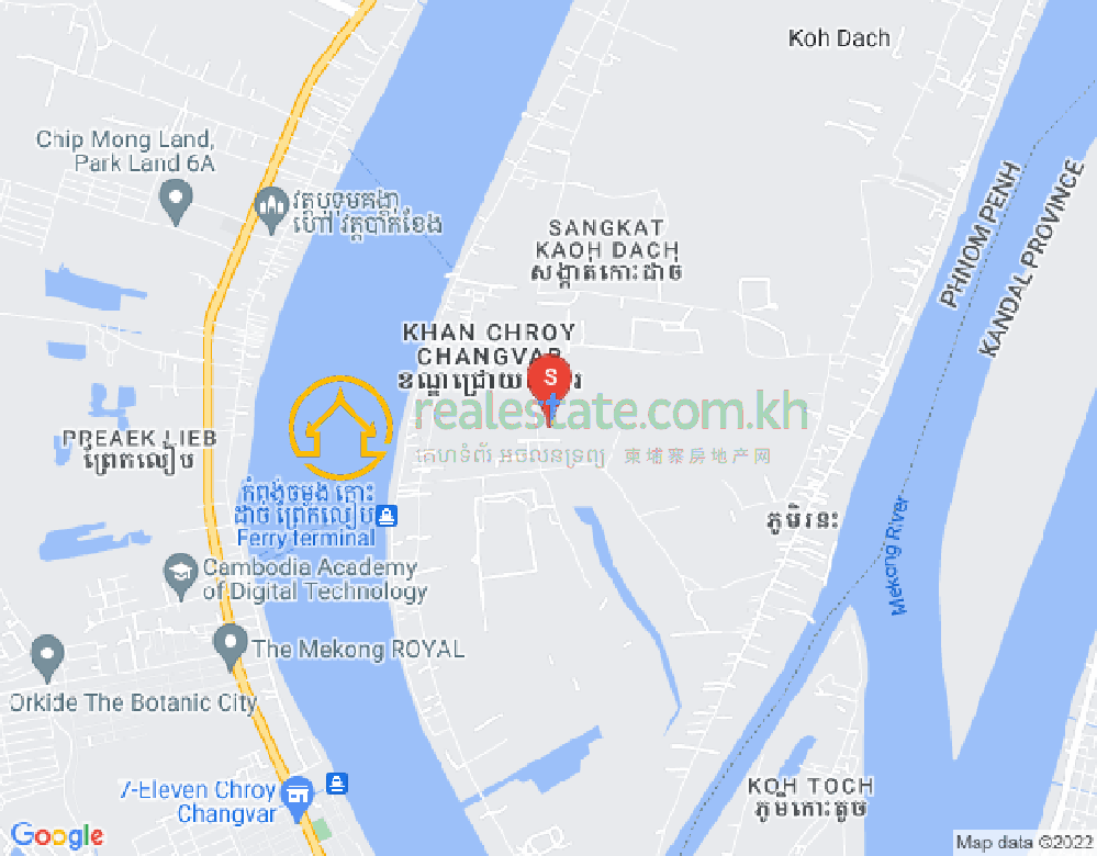 Map of Chroy Changvar, Phnom Penh