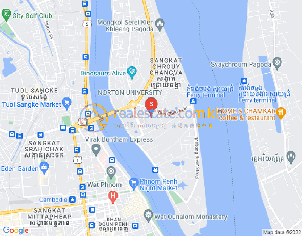 水净华区, 金边地图