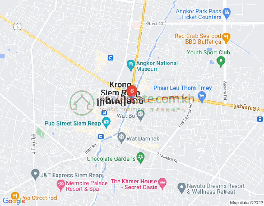 Svay Dangkum分区, 暹粒地图