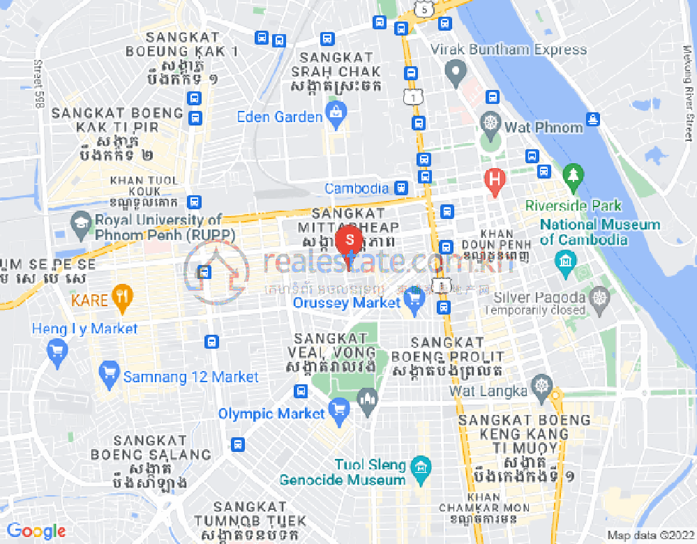 Mapa: Mittapheap, 7 Makara, Phnom Penh