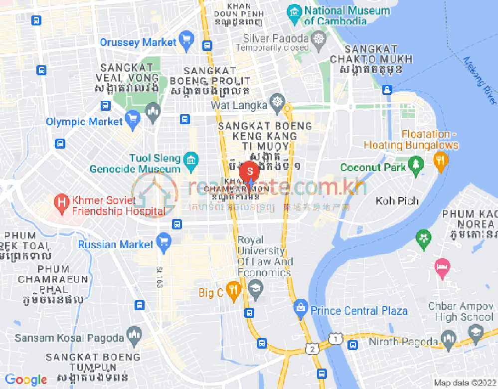 Map of BKK 1, Boeng Keng Kang, Phnom Penh