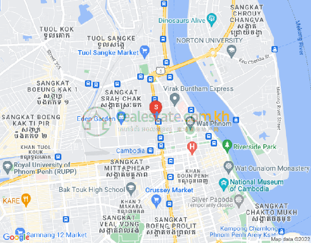스라 착, 룽볜구, 프놈펜 지도