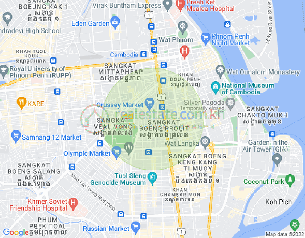 Veal Vong镇, 马卡拉区, 金边地图