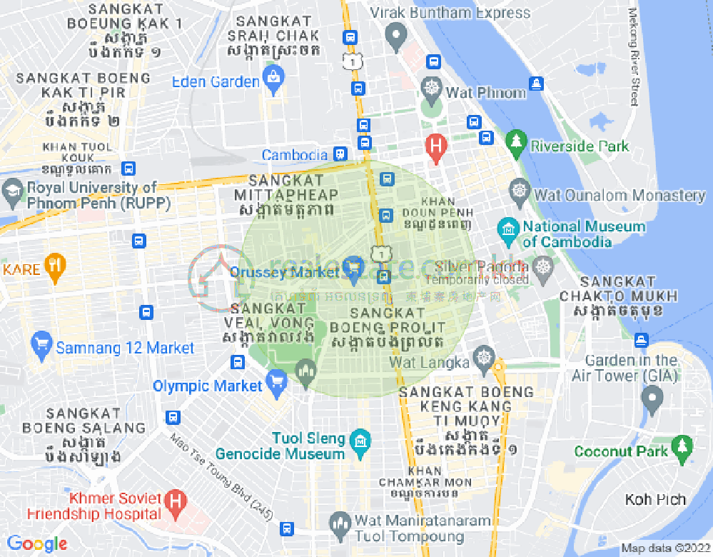 Veal Vong镇, 马卡拉区, 金边地图