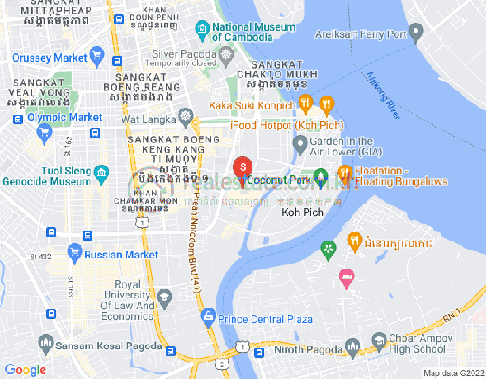 百色河分区, 占卡蒙, 金边地图