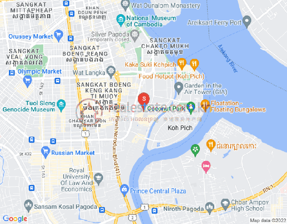 百色河分区, 占卡蒙, 金边地图