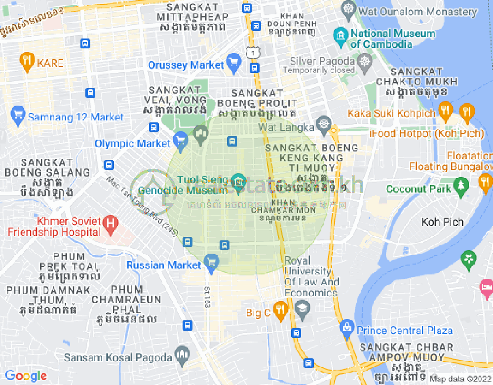 朱德奔1分区, 占卡蒙, 金边地图