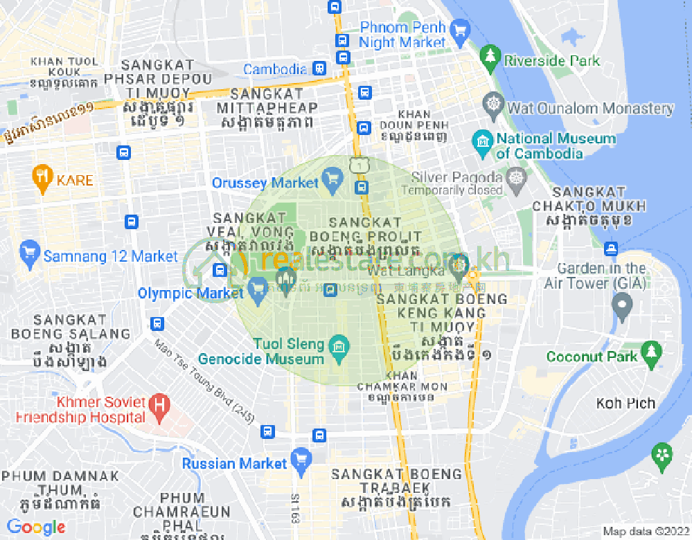 Veal Vong镇, 马卡拉区, 金边地图