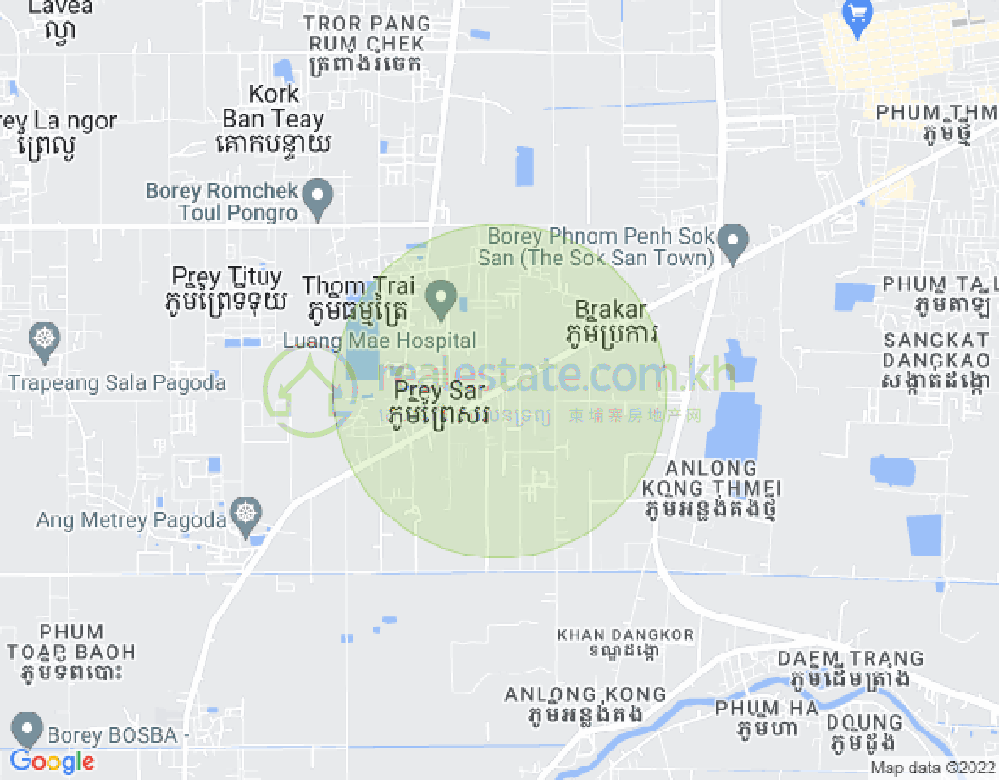 Map of Prey Sa, Dangkao, Phnom Penh