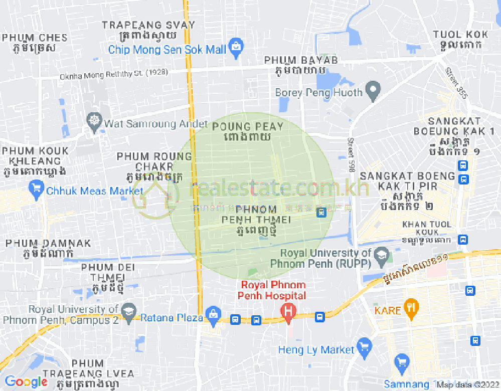 Mapa: Phnom Penh Thmey, Sen Sok, Phnom Penh