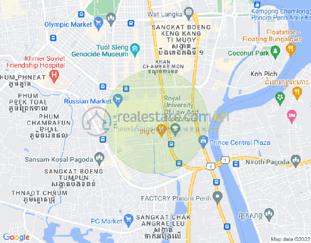 万禾密分区, 占卡蒙, 金边地图
