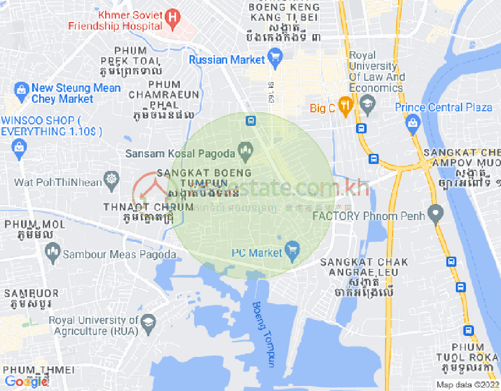 แผนที่ สตึงมีนเจย 2, เมียนเจ็ย, พนมเปญ