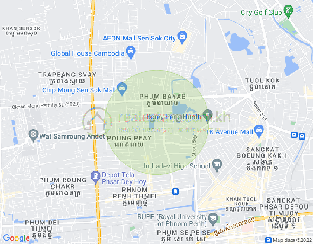 新金边, 森速区, 金边地图