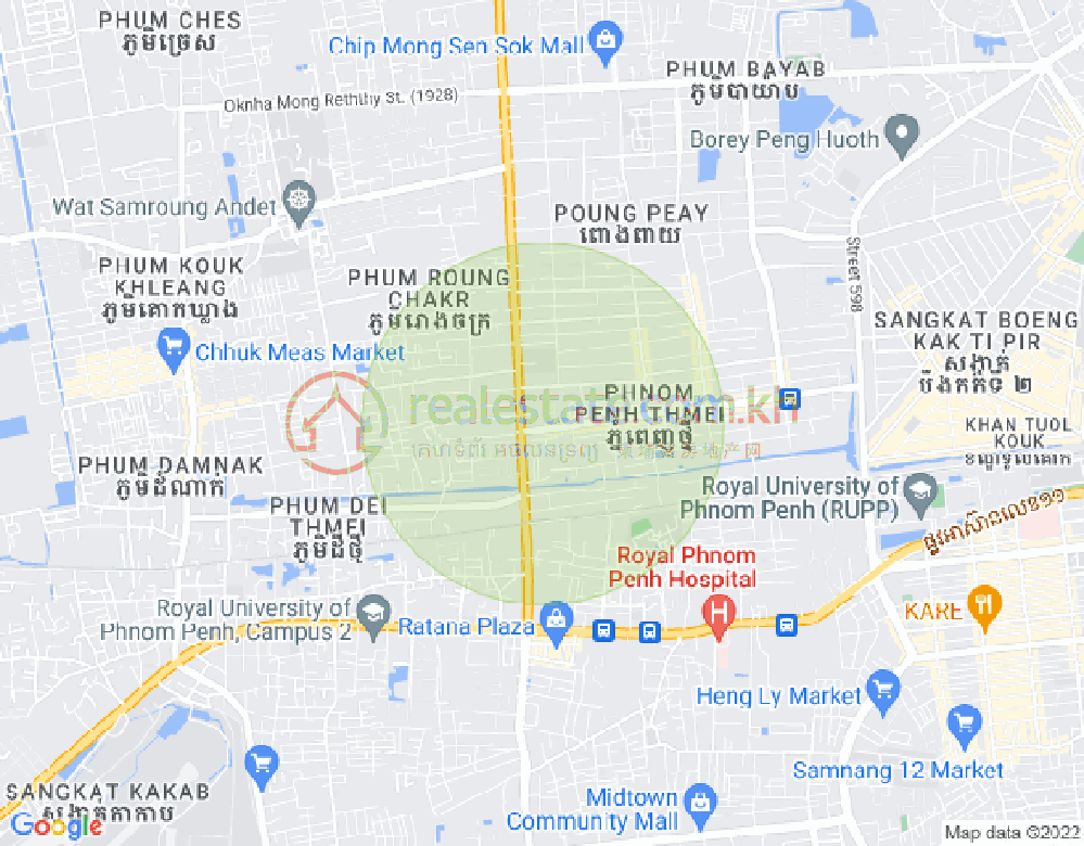 Mapa: Phnom Penh Thmey, Sen Sok, Phnom Penh