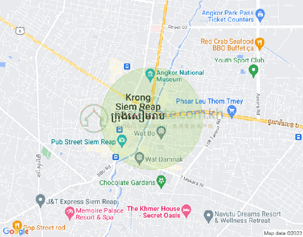 Mapa: Svay Dankum, Siem Reap