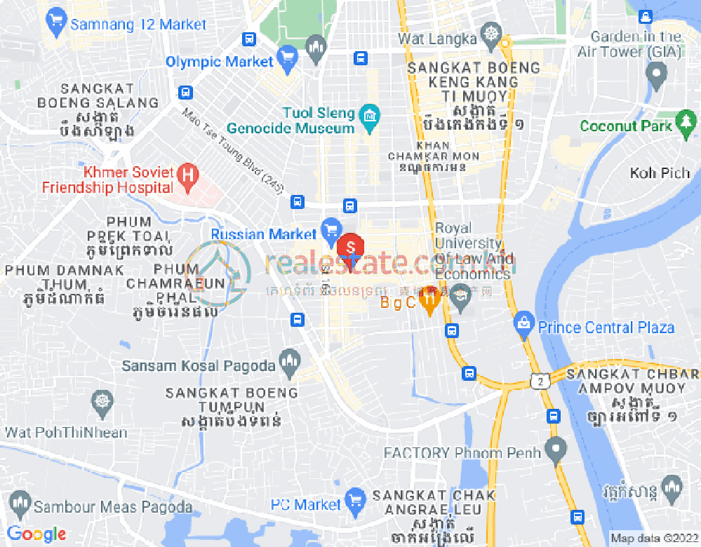 주더분1구역, 짬까몬, 프놈펜 지도