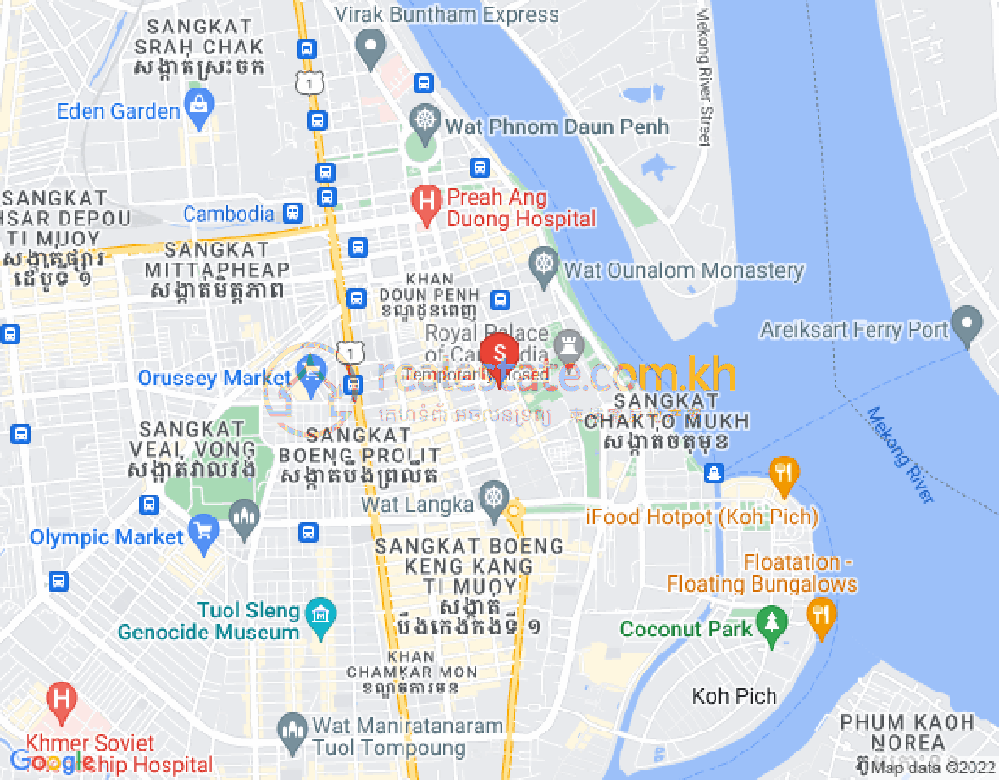 チャクトムク, ドーンペン, プノンペンの地図