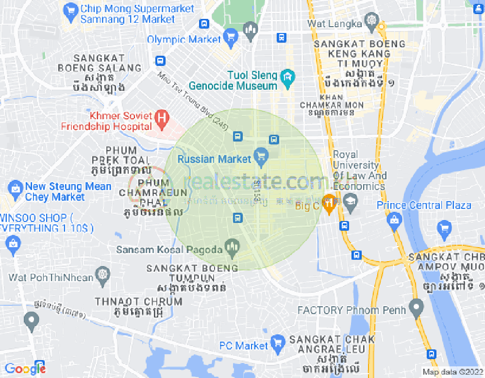주더분1구역, 짬까몬, 프놈펜 지도
