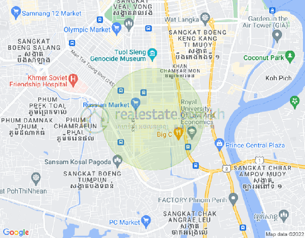 ផែនទី ទួលទំពូង១, ចំការមន, ភ្នំពេញ