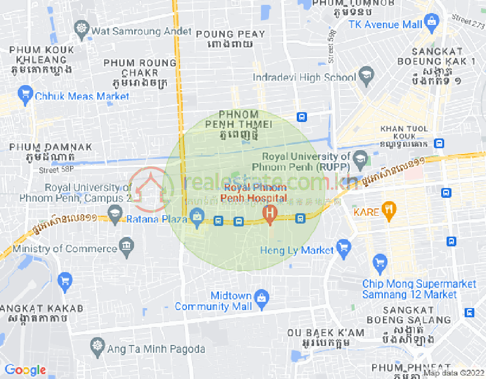 Carte de Phnompenhthmey, Phnom Penh Thmey, Sen Sok, Phnom Penh