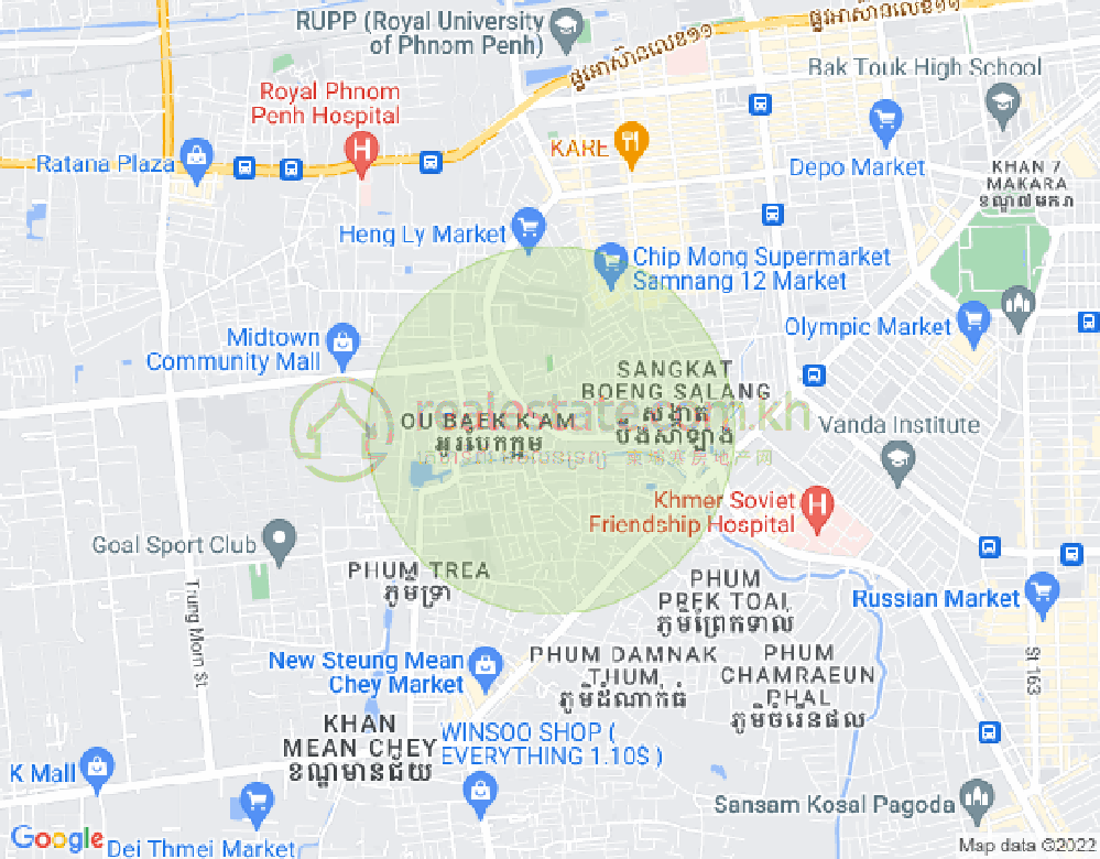 แผนที่ Try Heng 2011, Krang thnong, แซนสก, พนมเปญ
