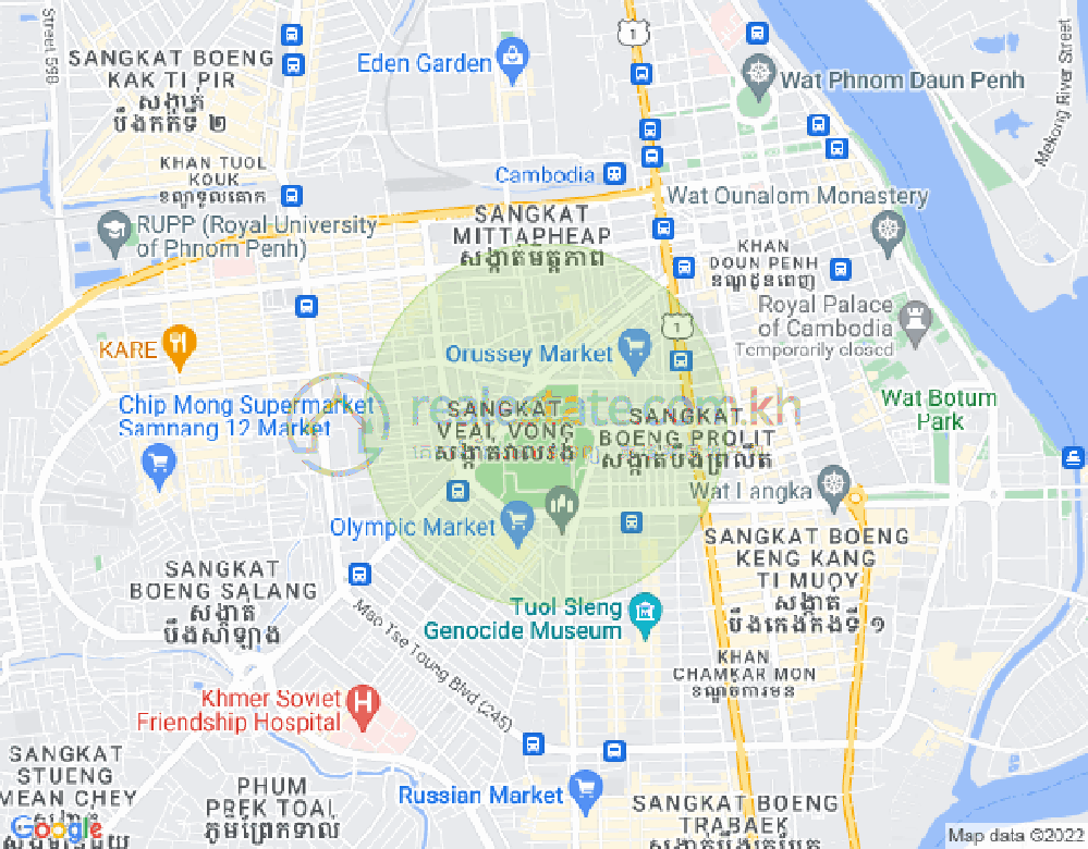 Veal Vong镇, 马卡拉区, 金边地图