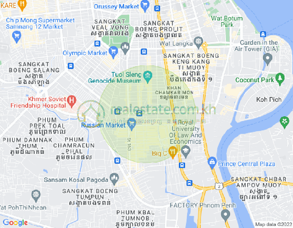Map of BKK 3, Boeng Keng Kang, Phnom Penh