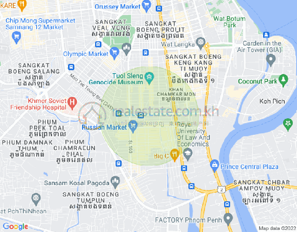 万景岗3分区（BKK3), 波哥堪, 金边地图