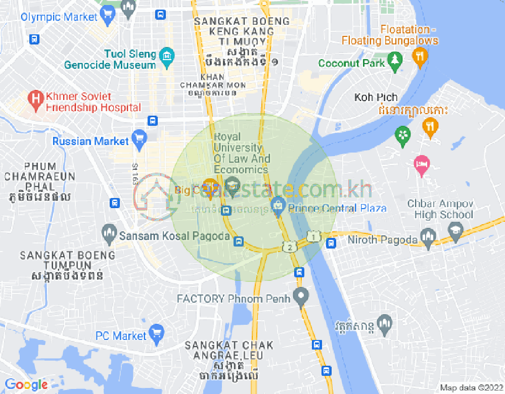 Mapa: Somerset Norodom Phnom Penh