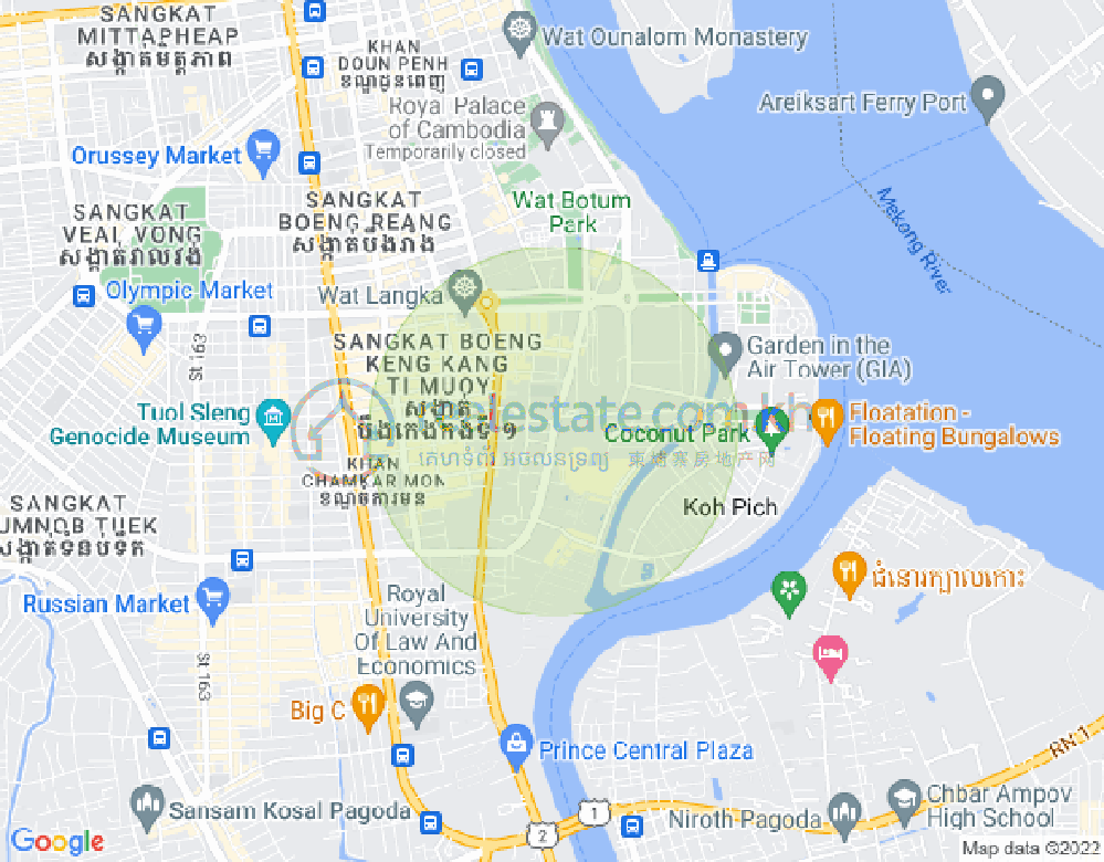百色河分区, 占卡蒙, 金边地图