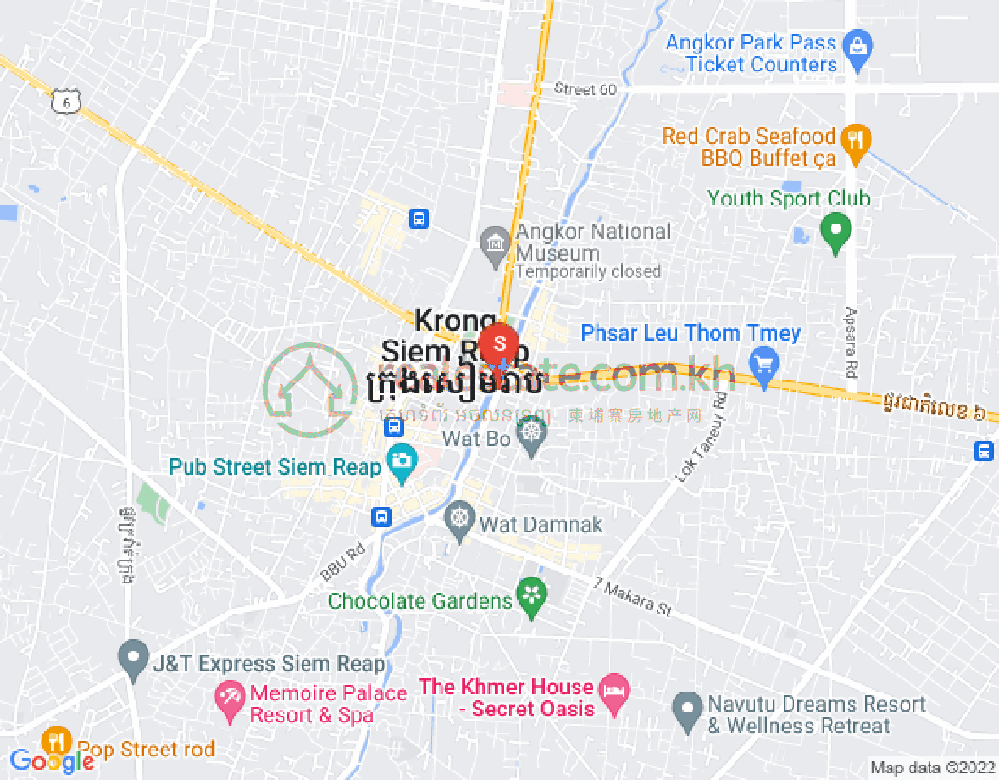 Mapa: Svay Dankum, Siem Reap