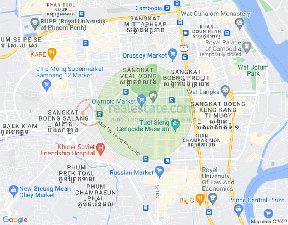 Map of Olympic, Boeng Keng Kang, Phnom Penh