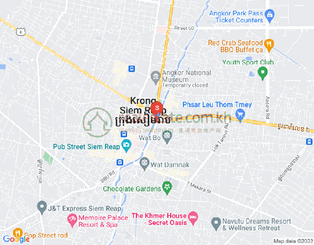 Svay Dangkum分区, 暹粒地图