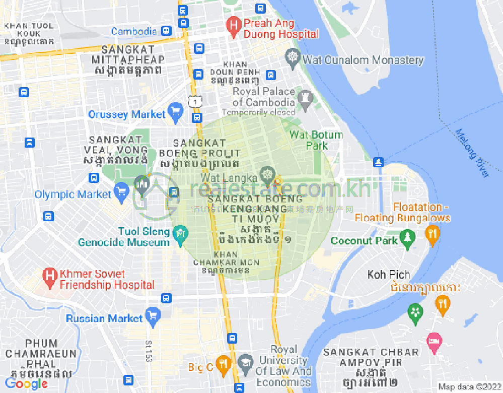 ផែនទី បឹងកេងកង១, បឹងកេងកង, ភ្នំពេញ