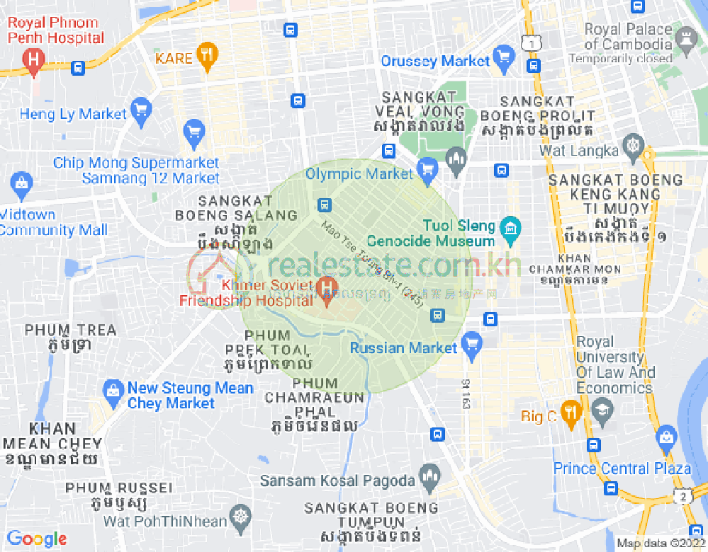 แผนที่ ตุมนบตึก, บึงเกงกอง, พนมเปญ