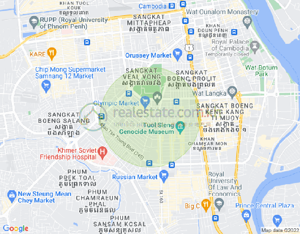 Carte de Olympic, Boeng Keng Kang, Phnom Penh