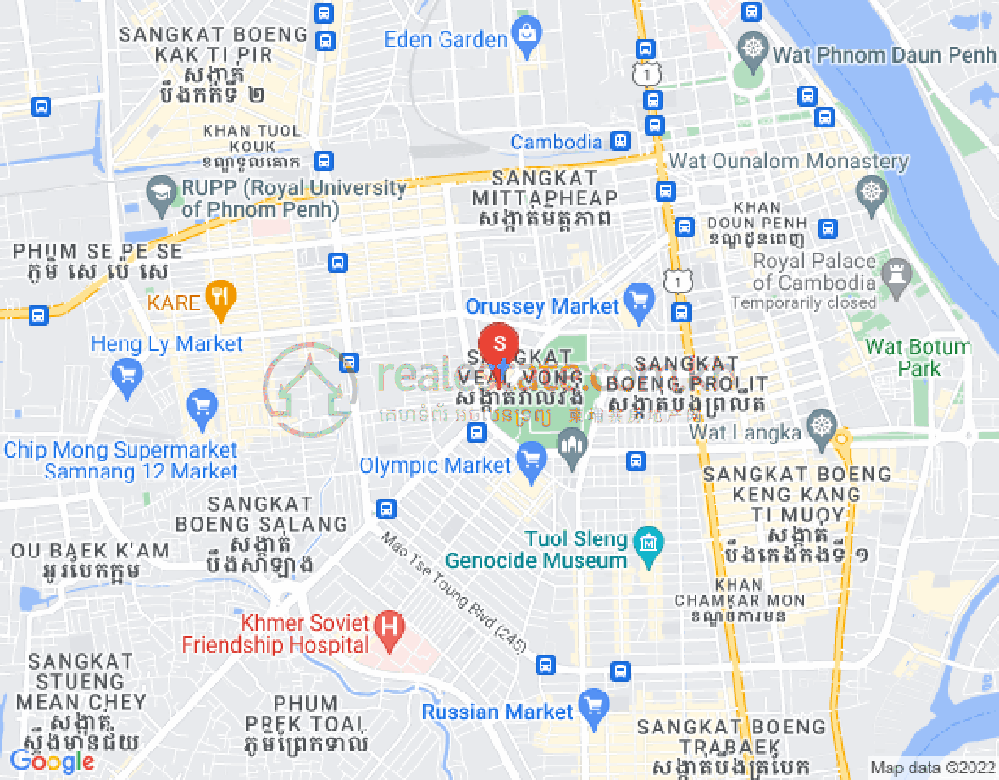 Veal Vong镇, 马卡拉区, 金边地图
