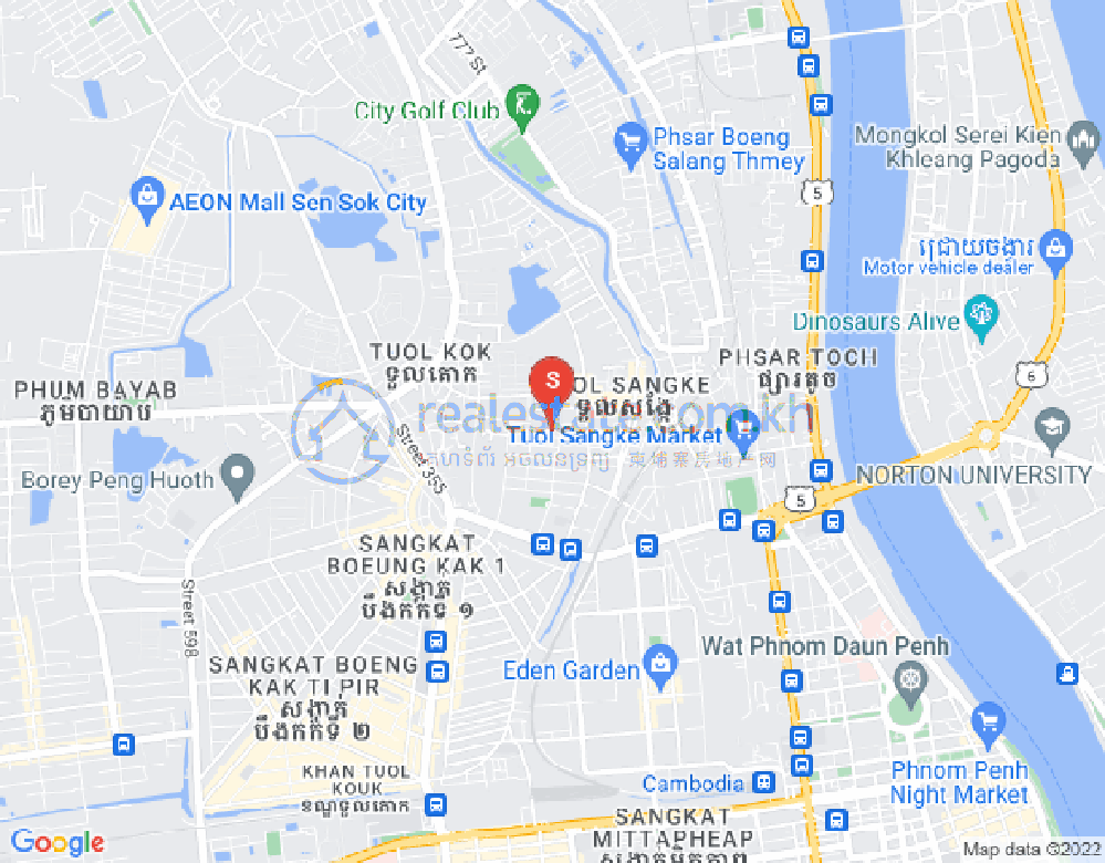 Map of Tuol Sangkae 2, Russey Keo, Phnom Penh